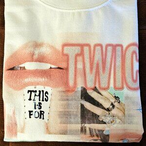 NWOT Authentic TWICE This Is For Tour White Sweatshirt Fleece Small JYP